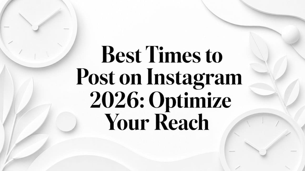 Best Times to Post on Instagram 2026: Optimize Your Reach