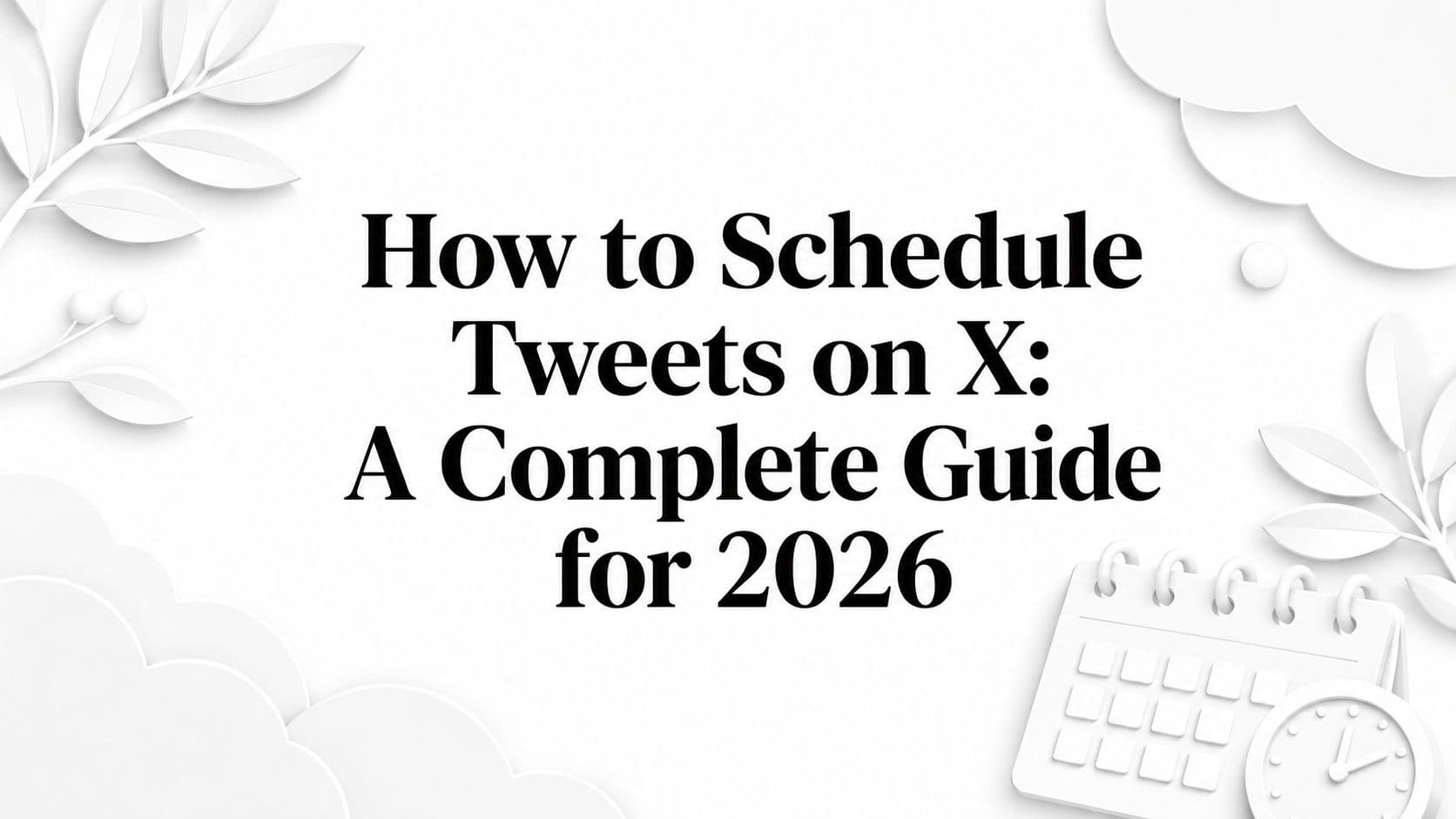 How to Schedule Tweets on X: A Complete Guide for 2026