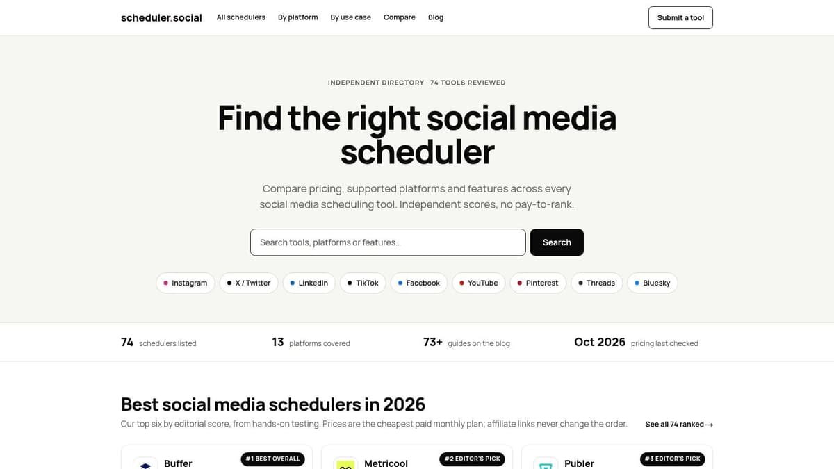 Screenshot from https://scheduler.social